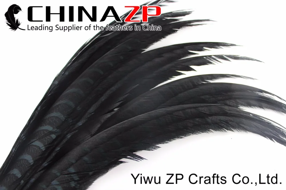 CHINAZP перья 50 штук 32 ~ 36 дюймов (80 90 см) длинные черные зебры леди брикет для девочки