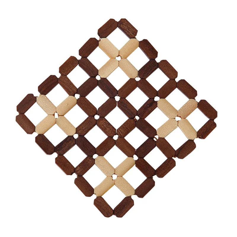 Крутой инструмент защита поверхности квадратная бамбуковая миска коврики для