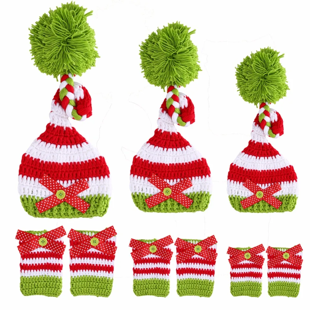 Newborn Baby Photography Props Infant Girls Boys Hat Legs Crochet Knit Clothing Costume Outfit Clothes Photo Shoot For | Детская одежда