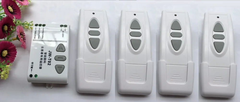 

Беспроводной пульт дистанционного управления + 433 МГц 4 * пульт дистанционного управления для электрических экранов проекторов электрические шторы/башни гаражной двери