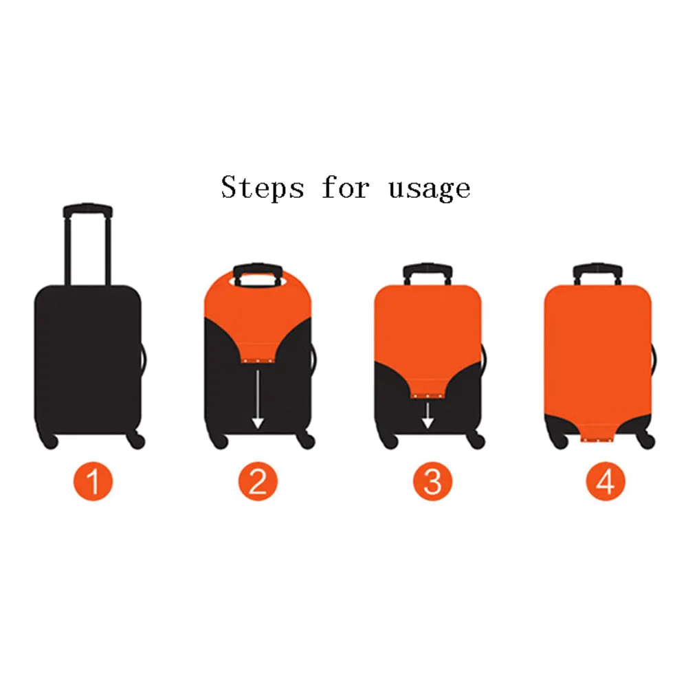 22-26 inch Travel Luggage Cover Protector Suitcase for Trolley Case Trunk Case Dust Cover Print Dot Striped Luggage Cover Punk