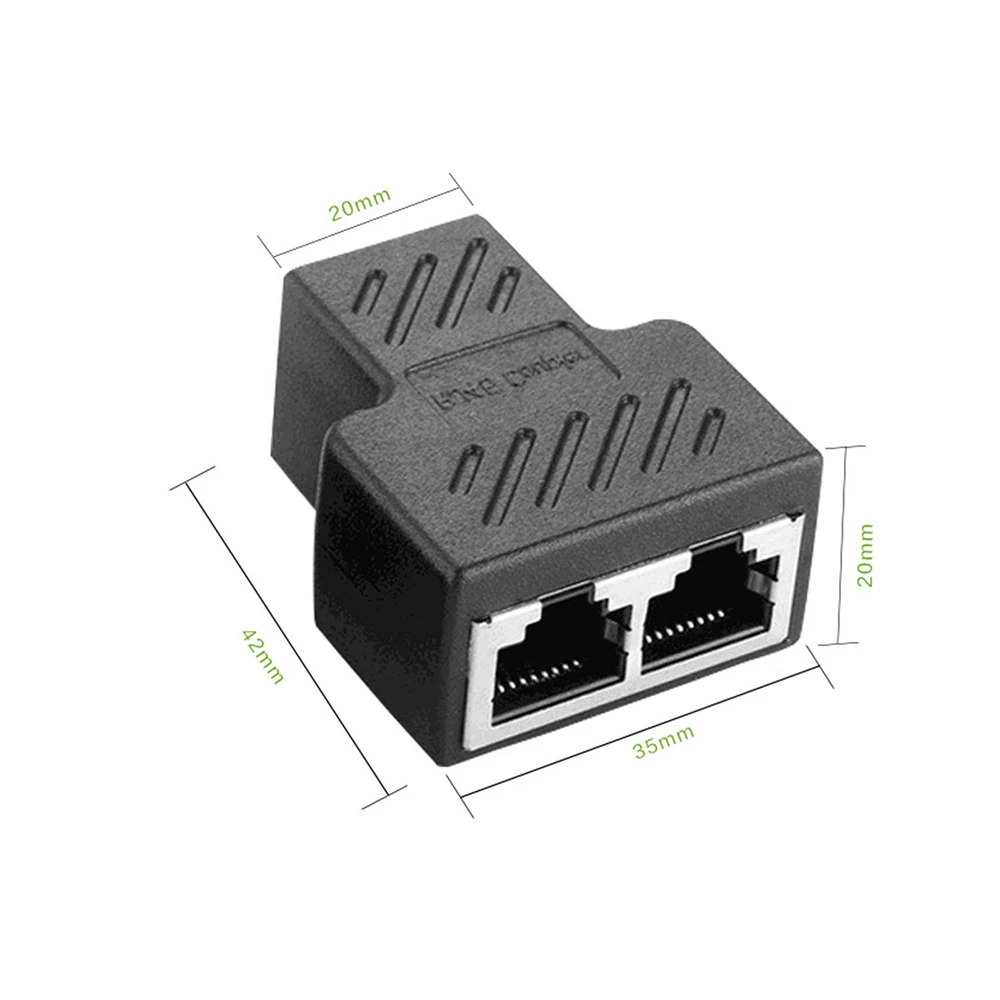 Разветвитель сетевой Ethernet RJ45 с 1 на 2 каналами двойной переходник соединитель