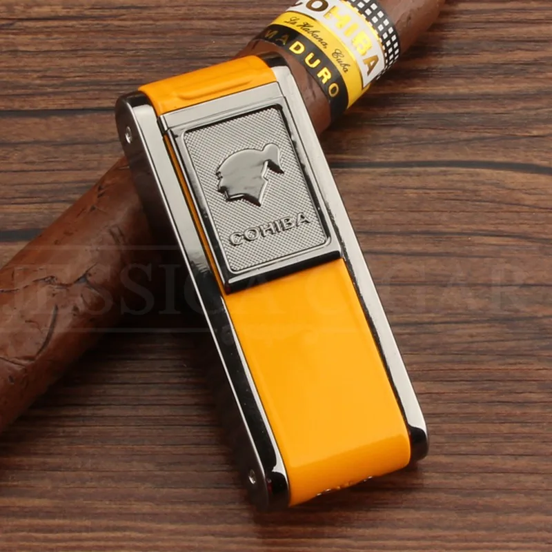 COHIBA гаджеты 2 огнестойкая струйная фонарь лка Зажигалка для сигар многоразовая