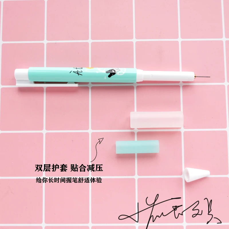 Механические карандаши 0 5 мм Мягкие резиновые ручки захватывающие Мультяшные