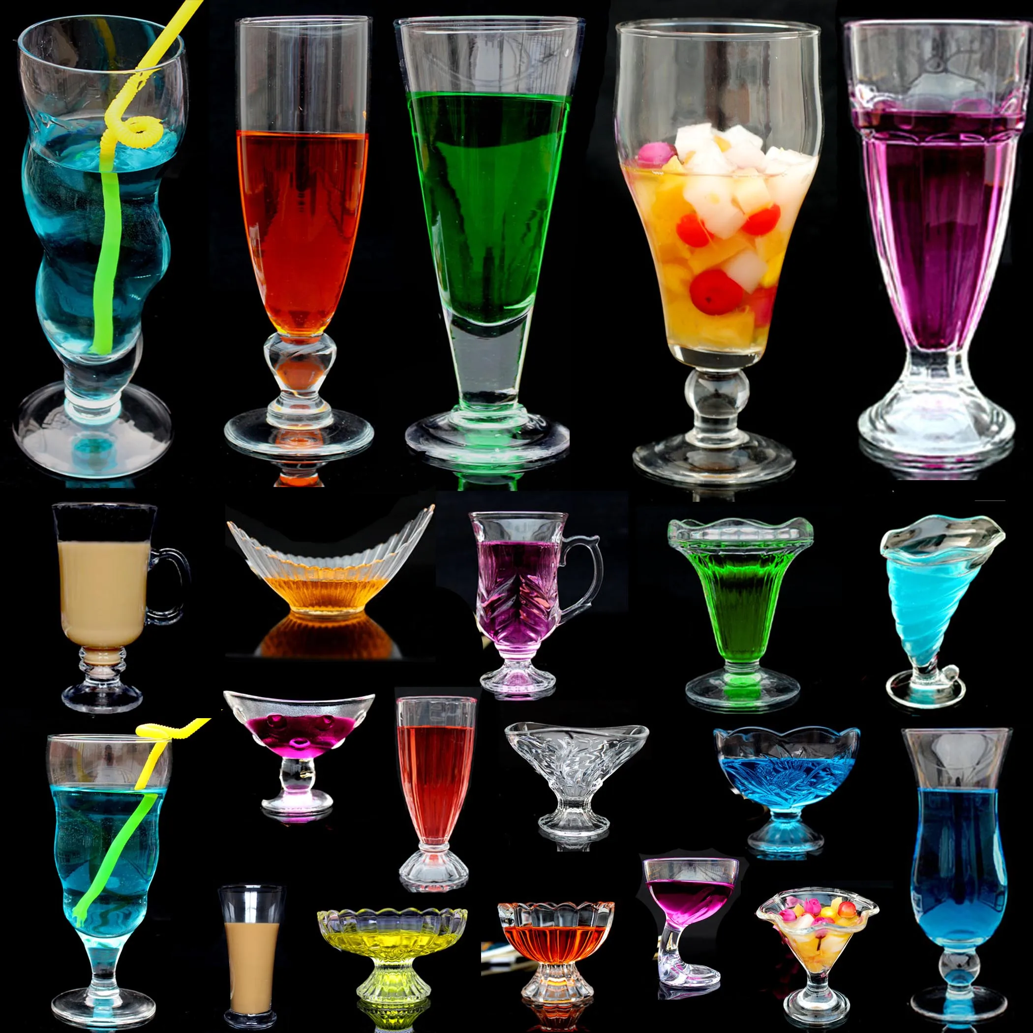 Glass cup dessert tea juice salad glass milkshake ice cream beverage cup|cup temperature|cup bigcup pack |