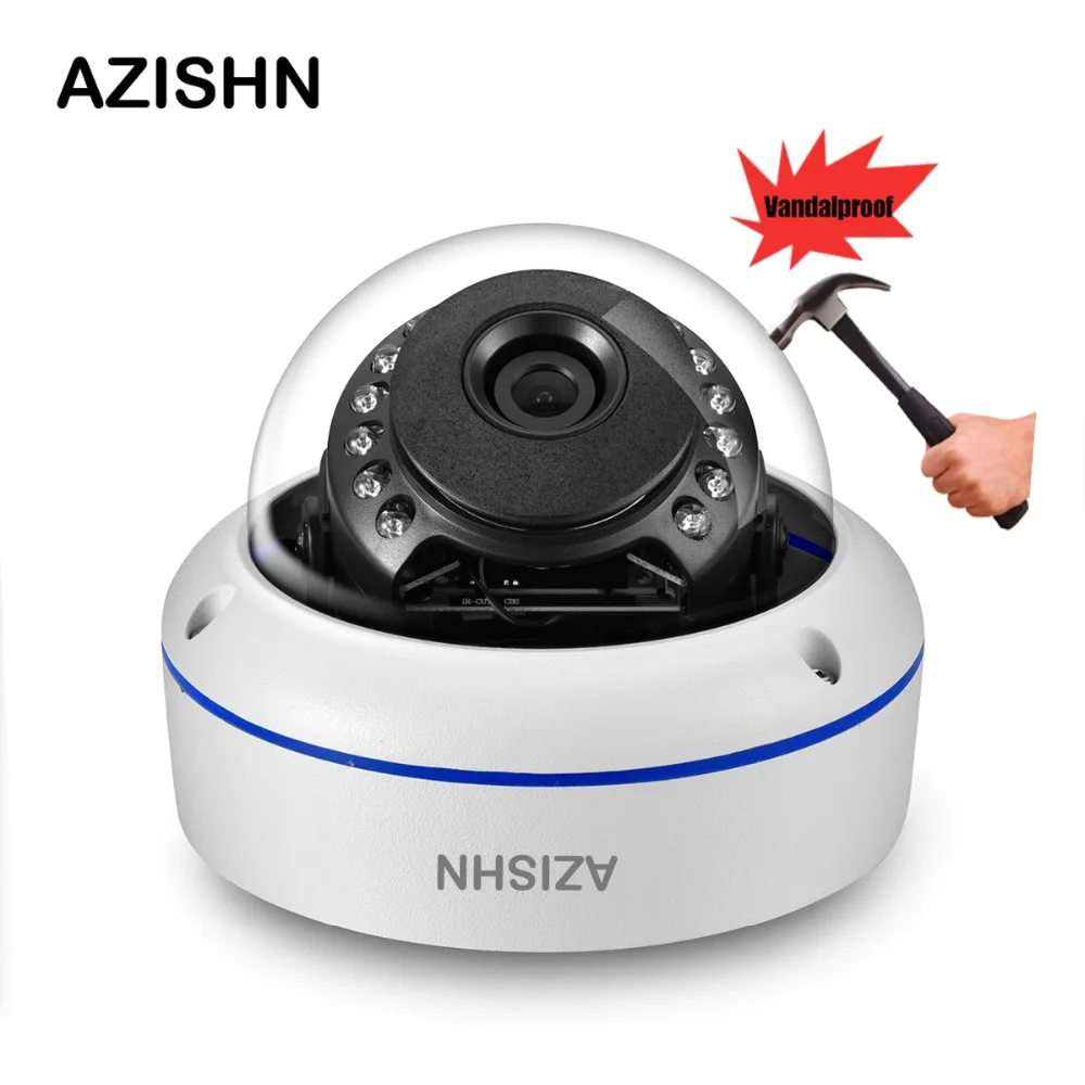 AZISHN H.265 3MP 2304*1296 видеонаблюдения IP Камера внутренняя камера IP66 ИК ночного видения