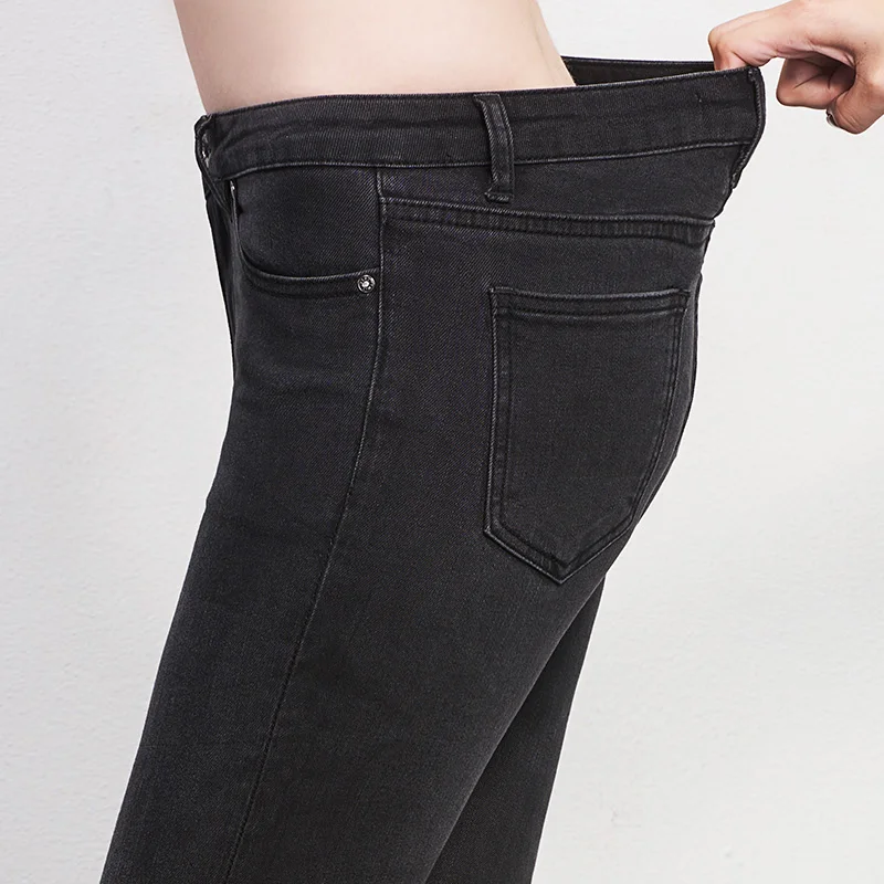 LEIJJEANS хит продаж летние размера плюс простые одноцветные средняя талия полная