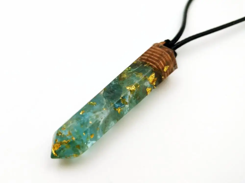 Апатит Orgonite кулон(5 см, ")-богатство, любовь, медитация Orgone, рейки Infused, магнит для денег-талисман