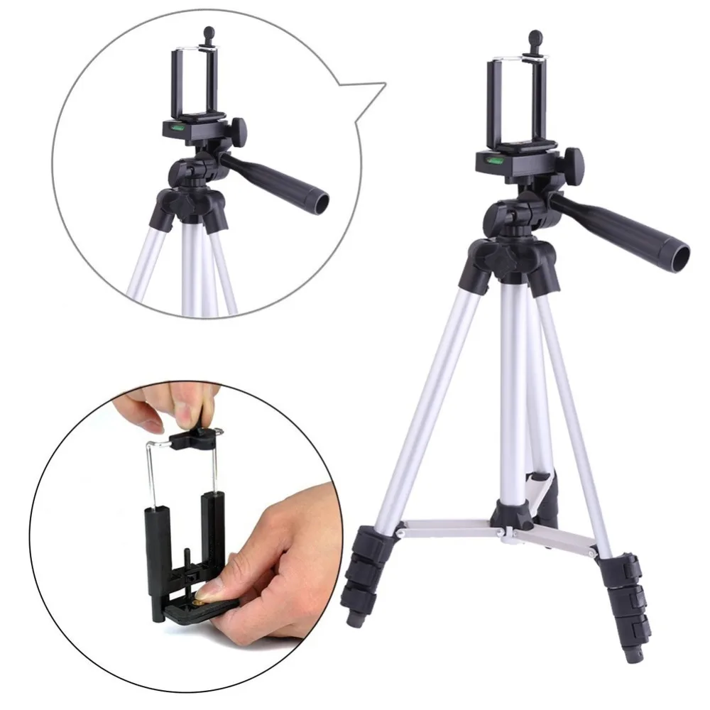 40 Inch Aluminum Camera Phone Tripod + Universal Smartphone Mount Clip for iphone Xiaomi Remote Control Carrying Bag|Штативы| |