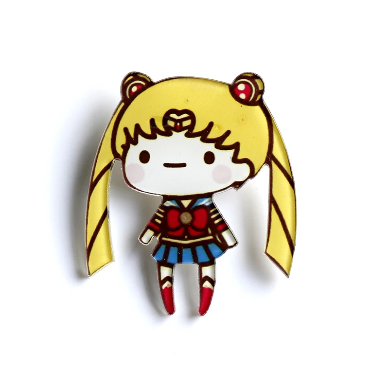 Nengdou Y4 Kawaii значок мультфильм значок для одежды симпатичный значок Сейлор шпилька Луна Акриловые Броши рюкзак значки аниме одежда булавка