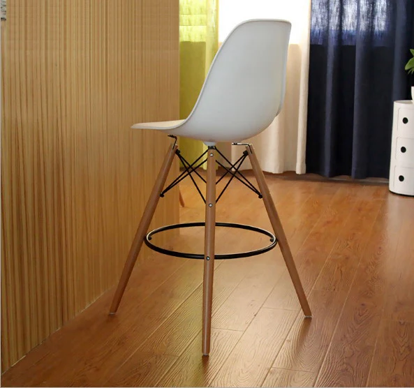 Стул пластиковый высокий 69 см модный барный стул деревянный табурет в стиле лофт