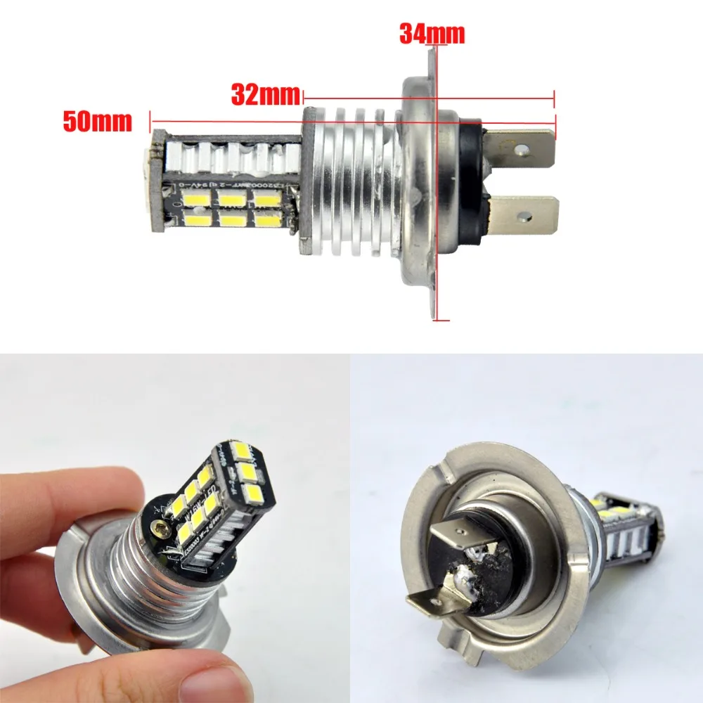 AutoEC 2 шт. H7 15SMD 2835 LED 64210 автомобиль авто DRL Противотуманные ходовые фары лампа DC12V