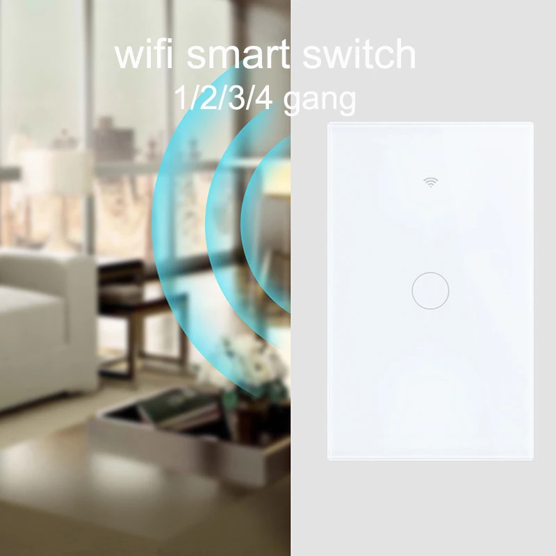 Lonsonho Wifi умный переключатель US 1 2 3 4 банда умный настенный сенсорный панельный светильник переключатель Tuya Smart Life приложение работает с Alexa Google Home