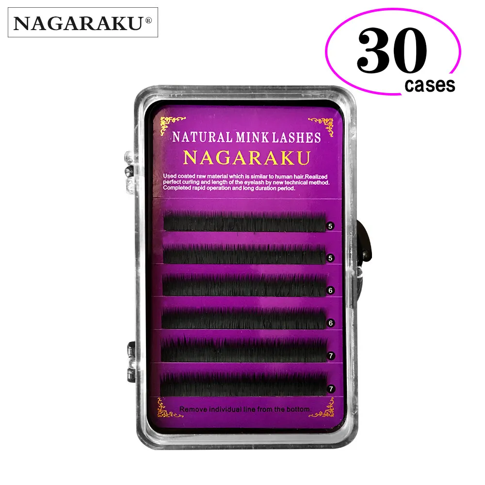 NAGARAKU 30 Чехлы дно наращивание ресниц отдельные ресницы из шерсти норки 5 мм 6 7 мм)