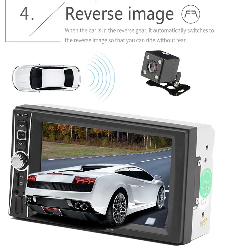 SWM радио автомобиля стерео 6 2 &quot авторадио Bluetooth Зеркало Ссылка Estereo де Авто Con