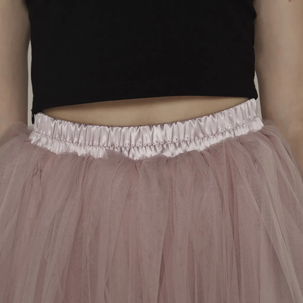 Новая модная женская сетчатая фатиновая юбка-пачка для подружки невесты, юбка принцессы, пышная юбка, 50