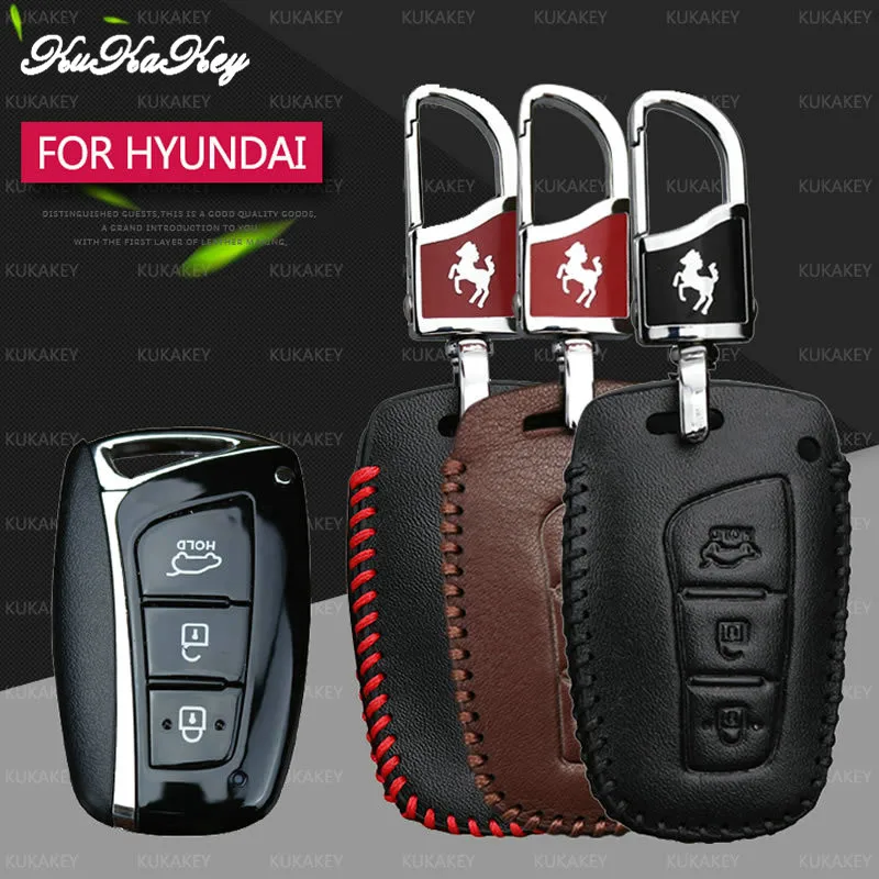 Чехол для автомобильного ключа Hyundai Santa Fe 2013 кожаный чехол с дистанционным
