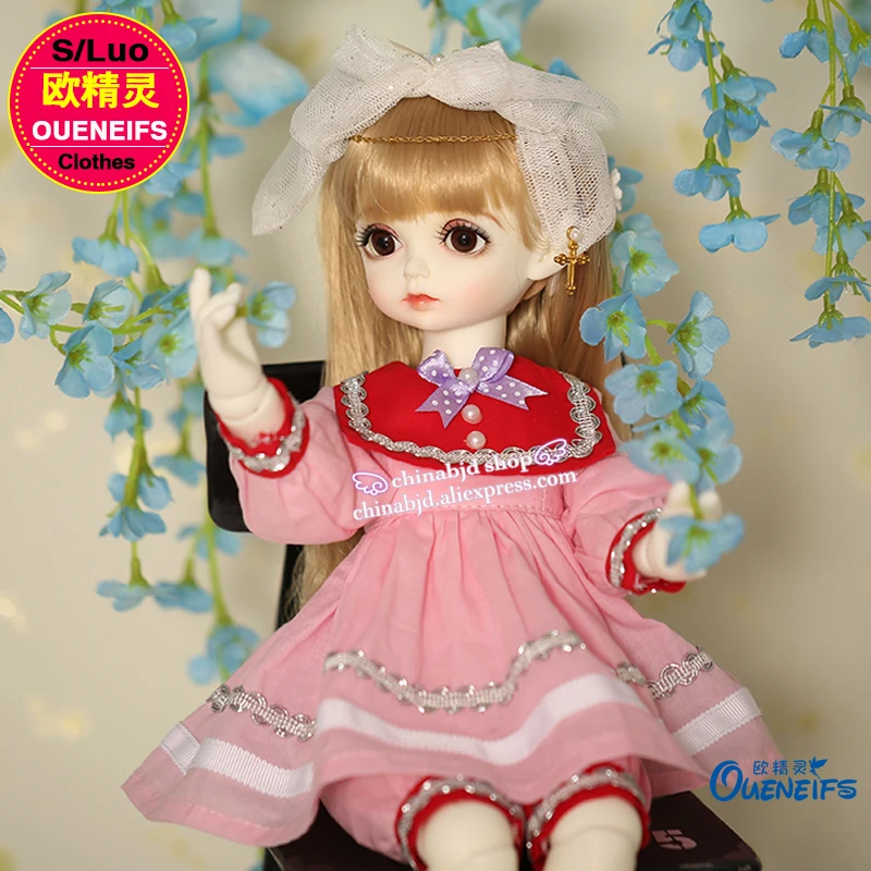 Одежда BJD 1/4 розовая плиссированная юбка розовые брюки костюм из двух частей для