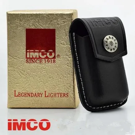 Чехол-зажигалка IMCO, кожаный футляр 6700, портативный чехол Крышка прикуривателя, черная кожаная застежка