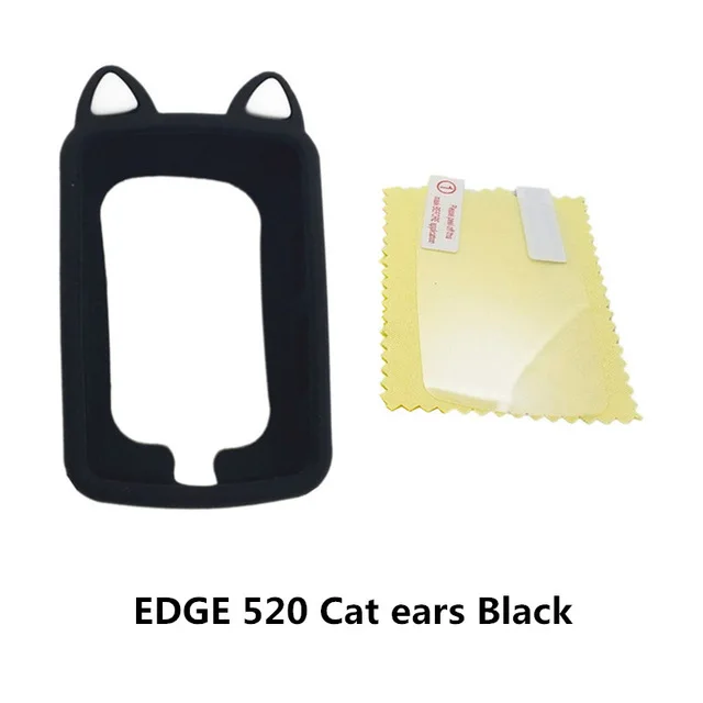 E520 Black cat Универсальный гелевый Чехол для велосипеда и защитная пленка для экрана для Garmin Edge 520 компьютер gps качественный чехол для edge520 мультяшный умный Cas - Цвет: E520 Black cat