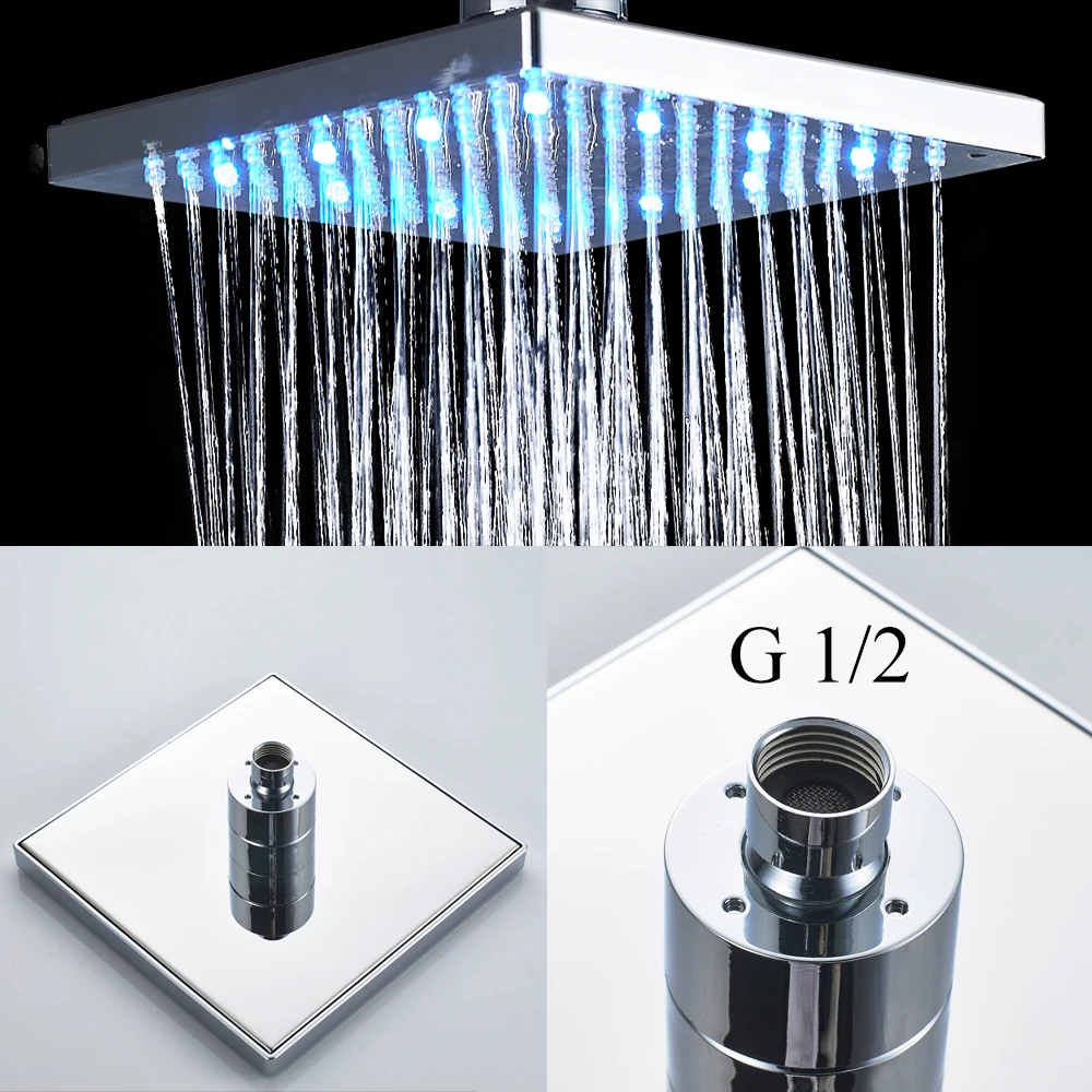 Настенный смеситель для душа Uythner с водопадом скрытой хромированной