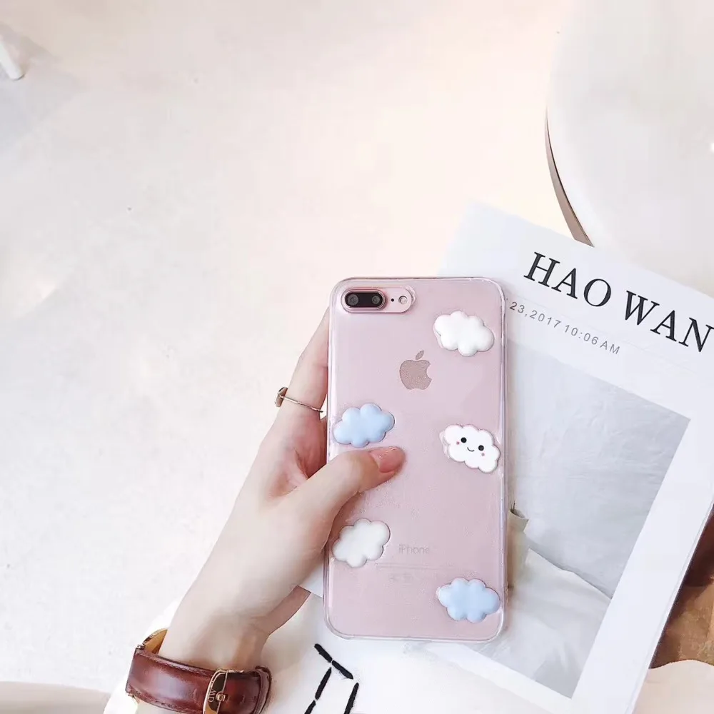 MOUGOL Corlorful Cloud силиконовый чехол для телефона iPhone 7 8 Plus XS Max XR милые Чехлы X 6 S Мягкий