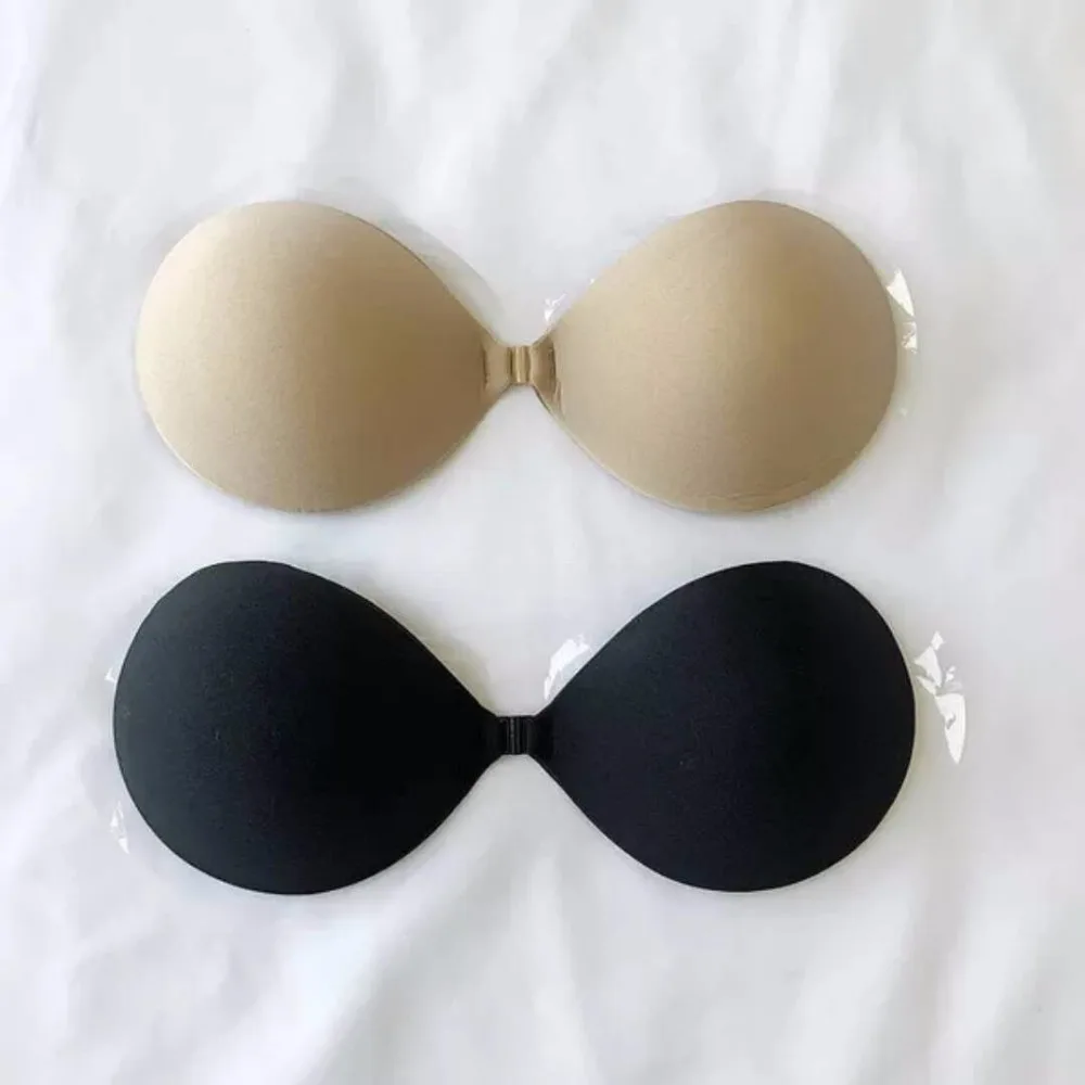 Sexy Self-Adhesive Invisible Silicone Bras Women Push Up Bras Bust Front Closure Strapless Backless Summer Sticky Bra