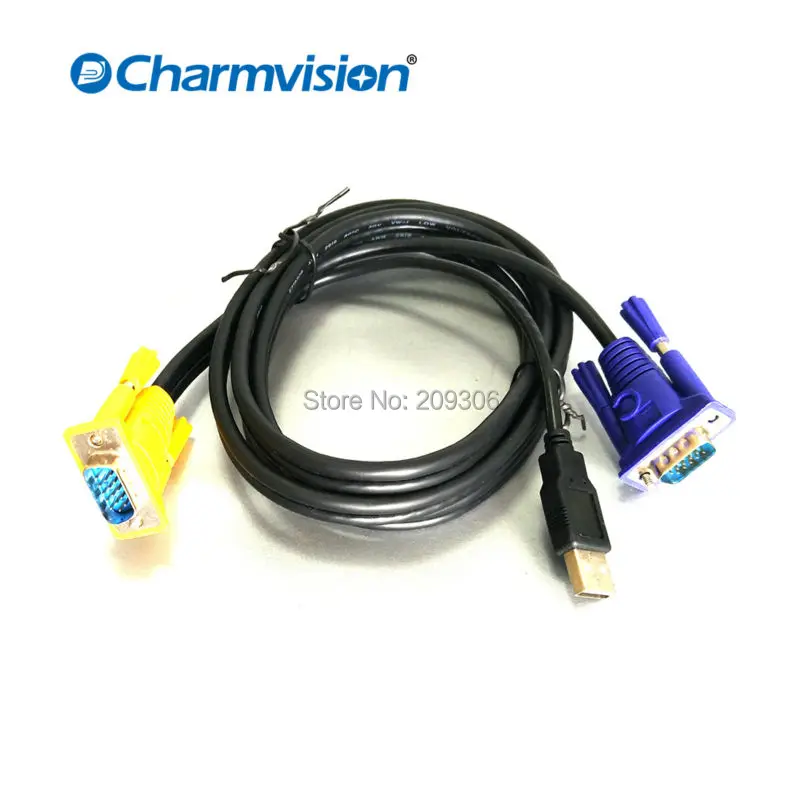 Charmvision-Cable de enlace de extensión KVM, conmutador KVM original tipo USB, LUV-V1,...