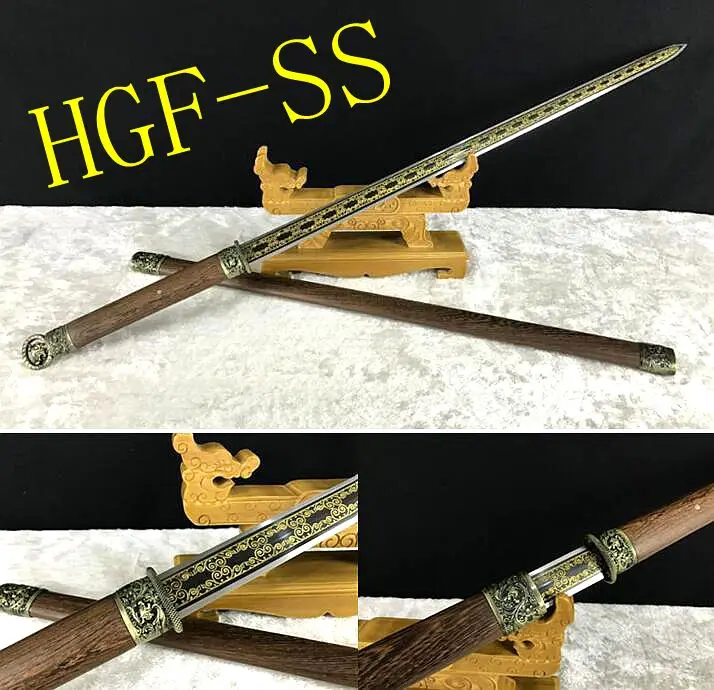 Ручка из грушевидной древесины/ножной кард ручной работы KungFu китайский меч