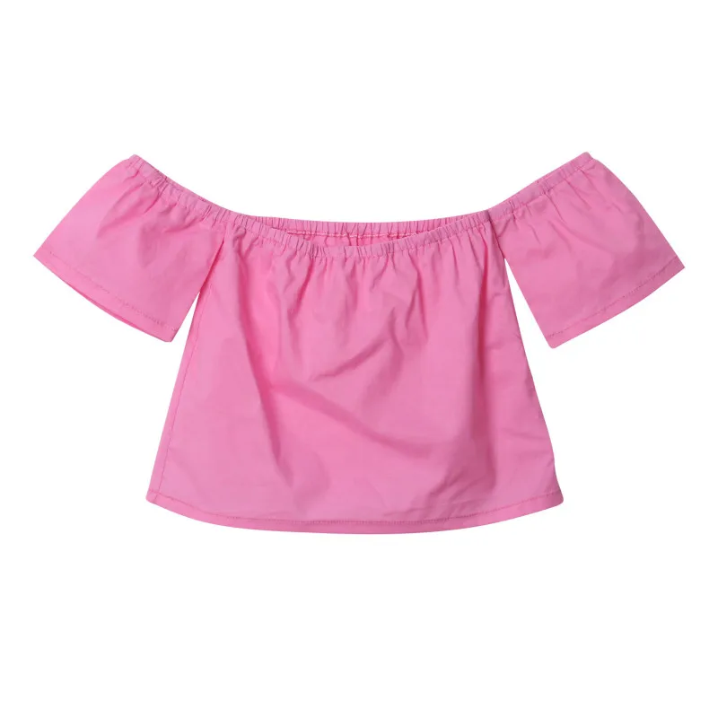 Детская одежда для маленьких девочек розовый цвет хлопковая рубашка с коротким
