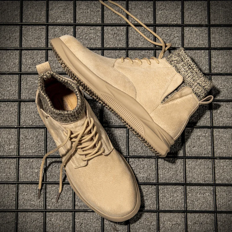 Мужские кожаные ботинки Martin повседневные с высоким голенищем из бархата SA 8 осень