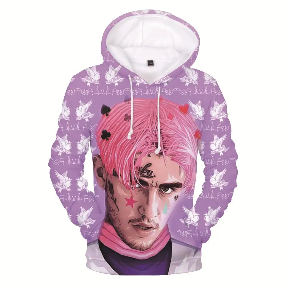 Новинка 2019 толстовки с 3D принтом Lil Peep свитшоты для мужчин и женщин Пуловеры
