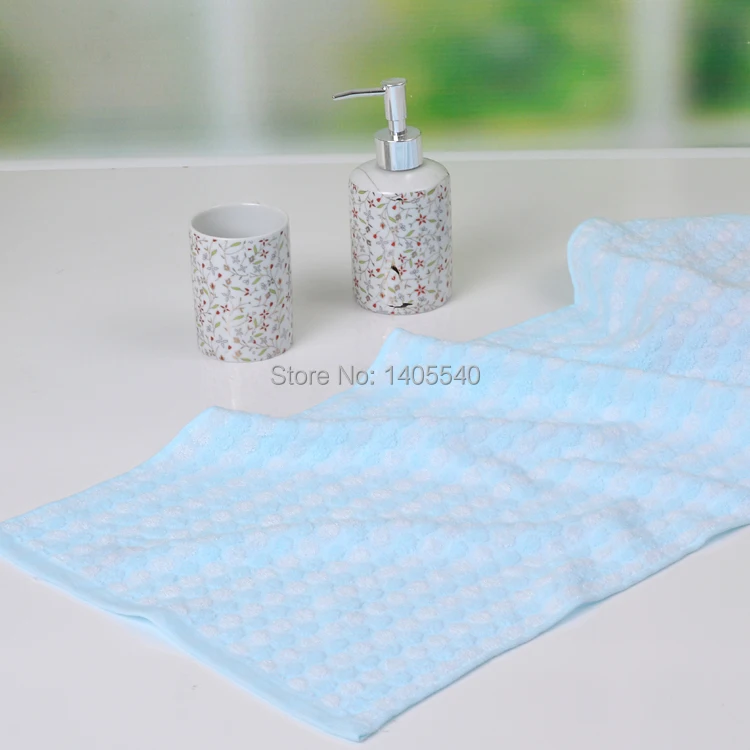 High quality 5pcs/lot 2014 New Bamboo Towel face towels Hand towel Luxurious breathable size 33*73cm | Дом и сад