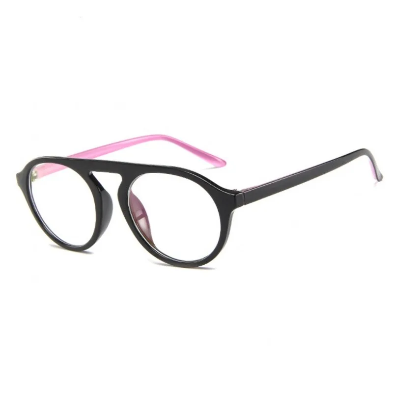 BLACK PINK Модные трендовые винтажные оптические очки, овальные очки, ретро очки по рецепту, женские и мужские прозрачные оправы для очков - Цвет оправы: BLACK PINK