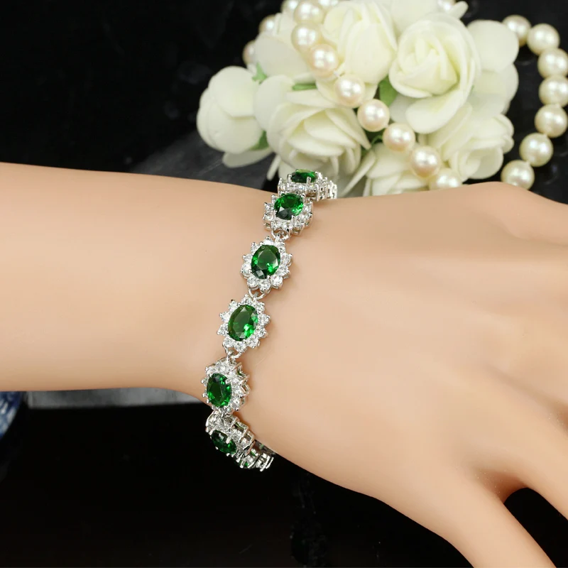 ThreeGraces New Women Cubic Zirconia Jewelry Large Flower Black Crystal Bracelets Bangles pulseras mujer moda 2020 BR055 | Украшения и