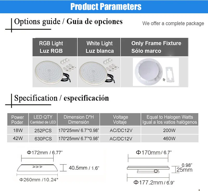 Новинка подводный светильник hotake s PAR56 RGB светодиодный для бассейна IP68