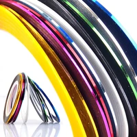 1mm 10pcslot color glitter nail striping line tape sticker set nail art decorations diy tips for polish gel manicure