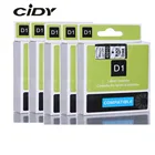 Cidy 5 шт., совместимый с Dymo Labelmanager 9 мм D1 Black on Clear Dymo производитель 40910 этикеток, картриджи, Заводские поставки