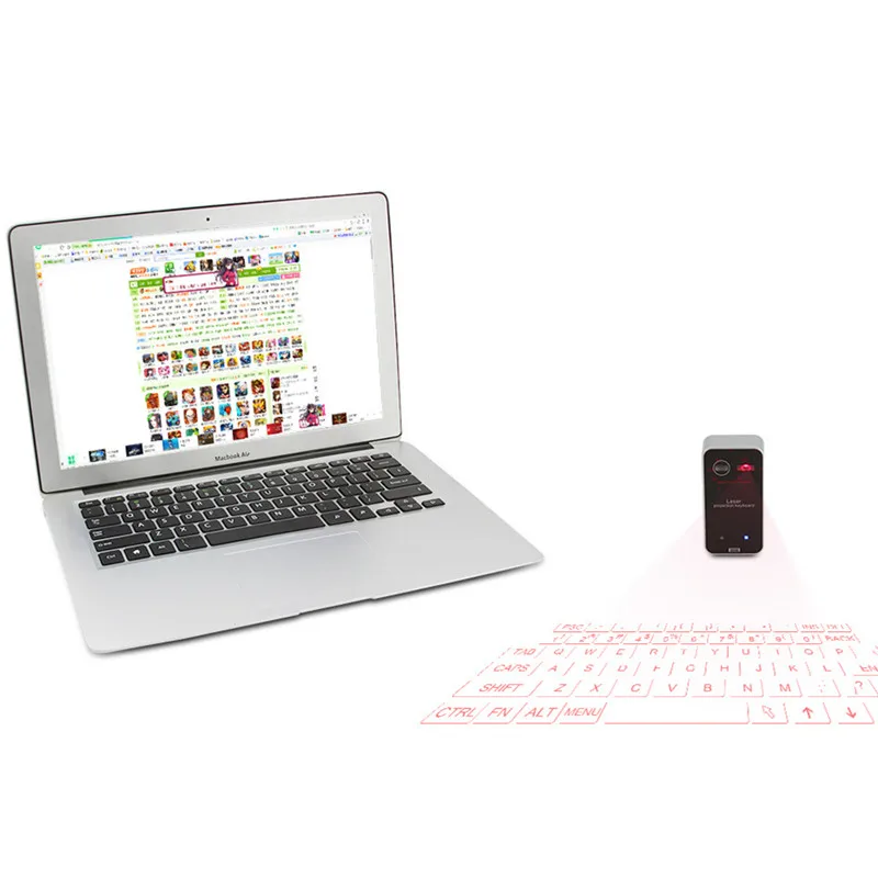 Bluetooth Laser Projection Keyboard Virtual El teclado Mouse Combo Function For Smartphone iOS PC Tablet Laptop Computer English |