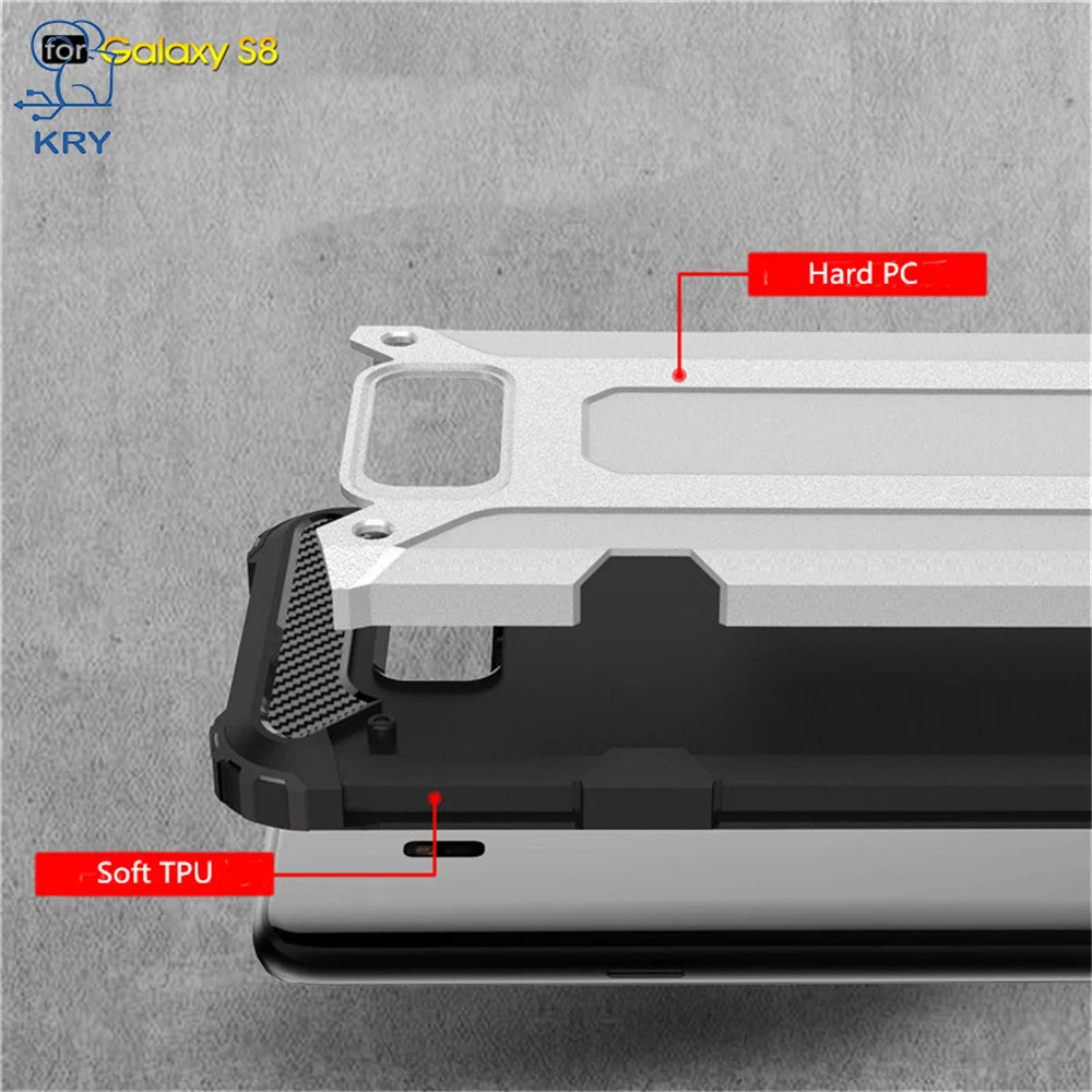 KRY Soft TPU Phone Cases for Samsung Galaxy S8 Plus Case Plastic Armor Cover For Anti Knock Capa Coque |