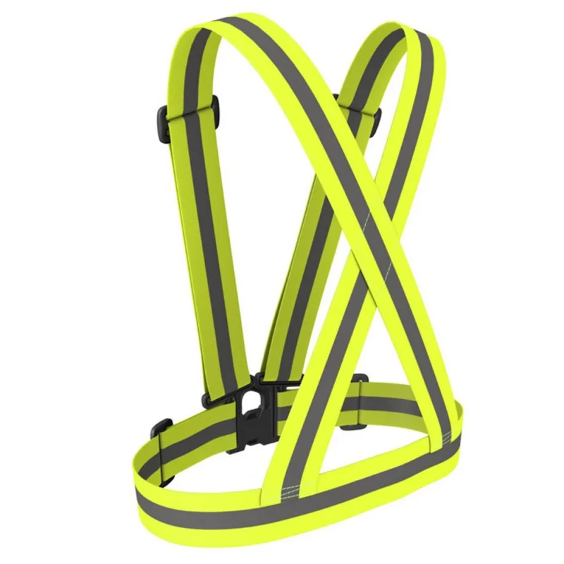 

Adjustable Safety Security High Visibility Reflective Vest Gear Stripes Jacket Cycling Night Vest 1PC