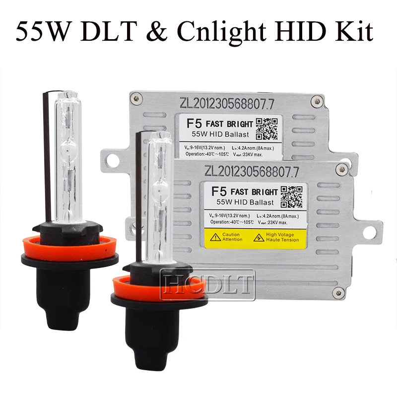 HCDLT 55 Вт F5 Быстрая яркая Автомобильная фара Cnlight HID комплект ксенон H1 H7 H11 HB3 HB4 D2H