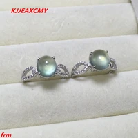 kjjeaxcmy fine jewelry 925 pure silver inlaid natural grape stone ring women ring women ring support any identification