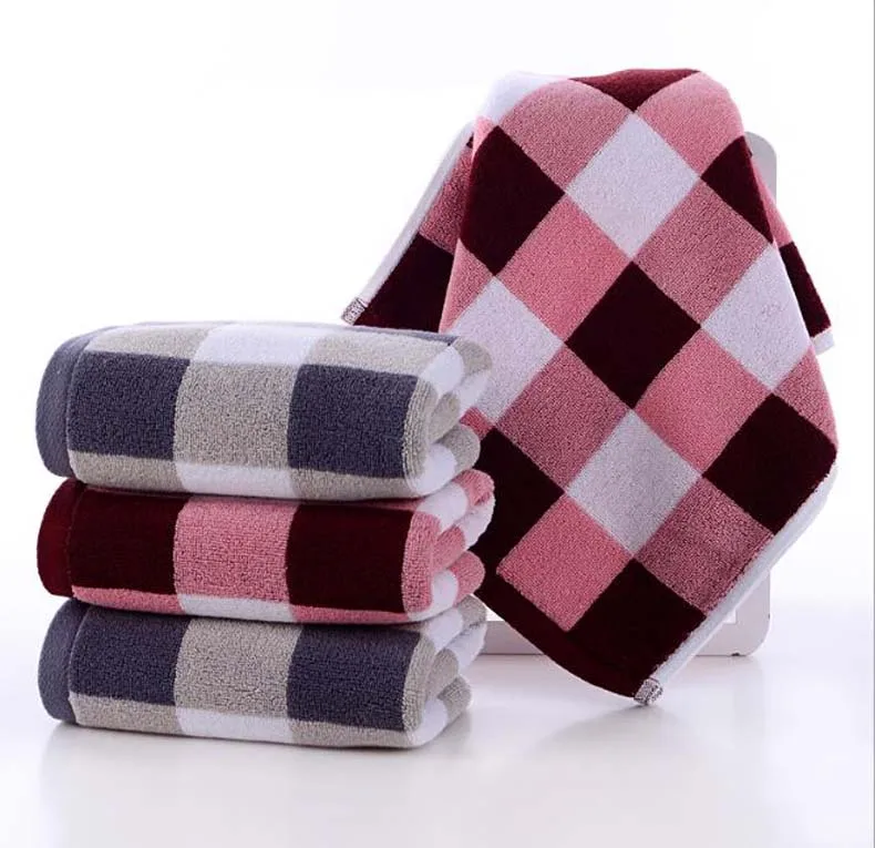 Клетчатое Роскошное однотонное хлопковое банное полотенце быстросохнущее