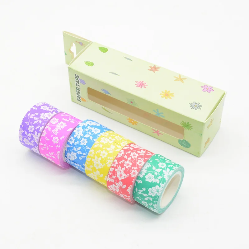 6 шт./партия лента Washi наклейки Скрапбукинг цветочный малярный скотч La Casa De Papel