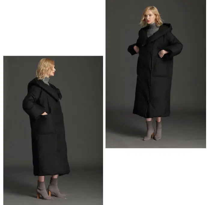7XL размера плюс 90% белый утиный пух женские пуховики зимние модные толстые однотонные длинные женские пуховики высокого качества gx1146