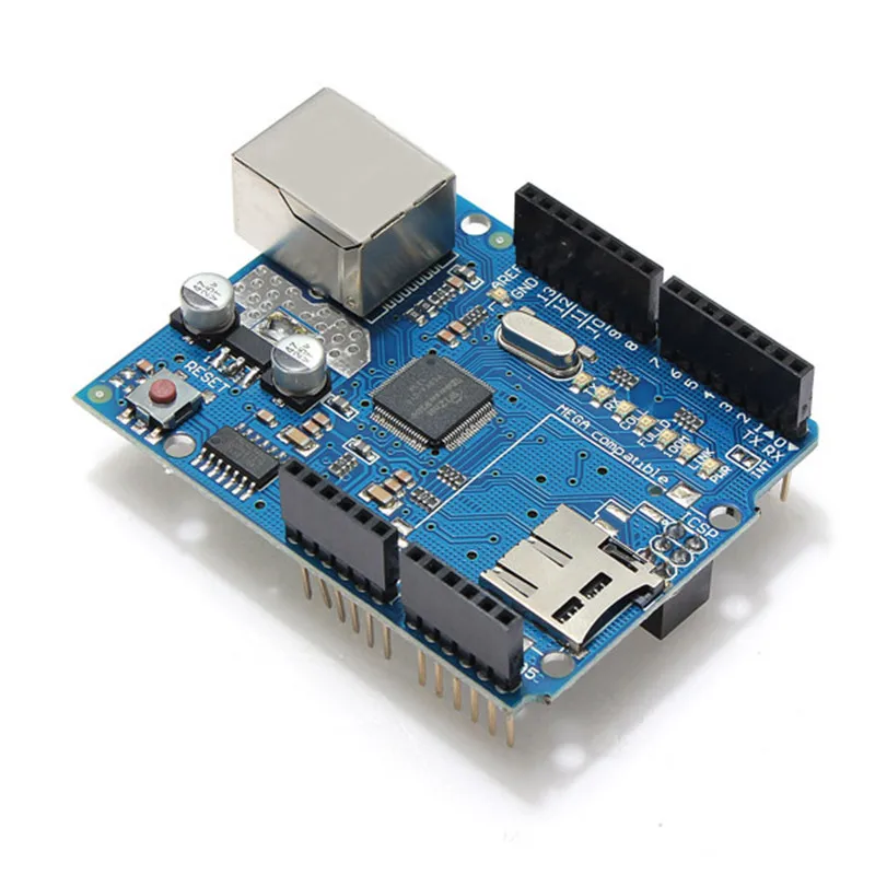 Горячая продажа Ethernet Щит Модуль W5100 слот карты Micro SD для Arduino MEGA RC частей | Игрушки и