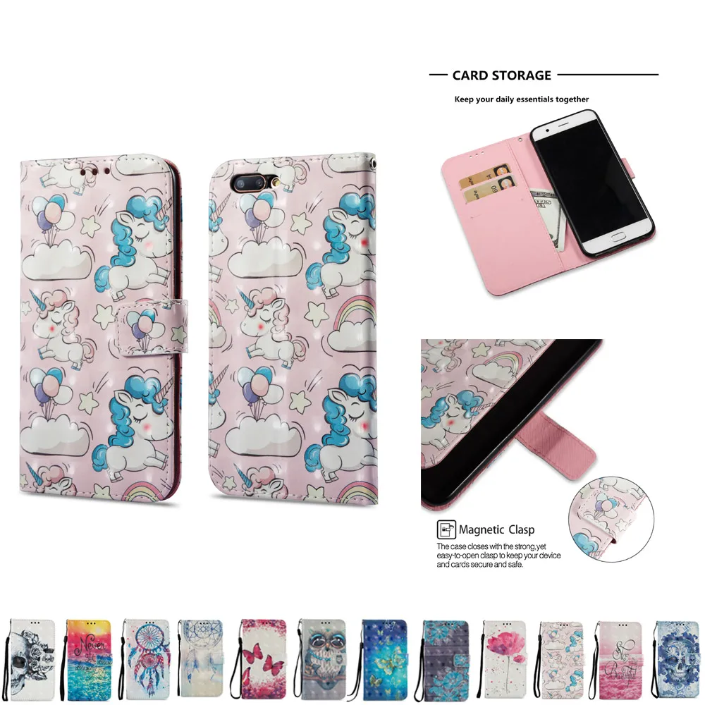 Новый раскрашенный чехол для OPPO R9S R11 цветок картина с изображением единорога