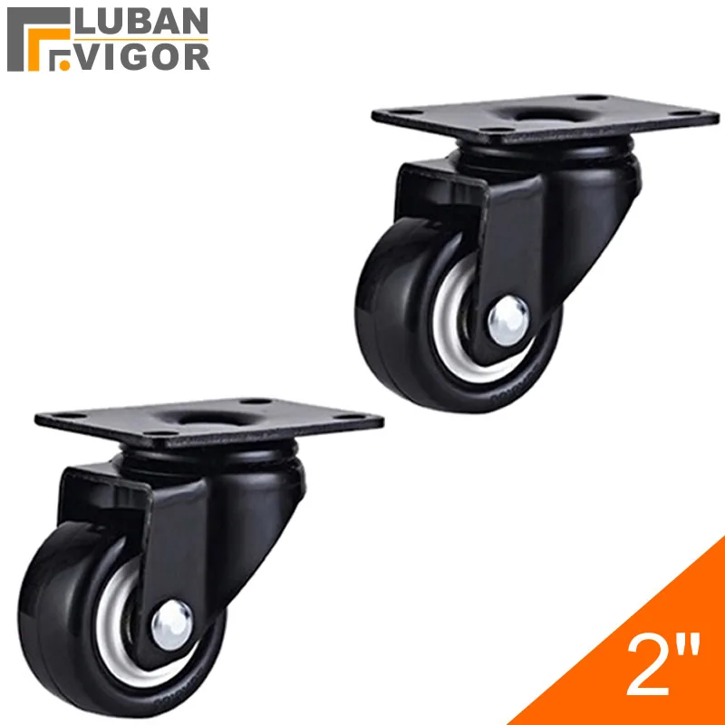 Высокая нагрузка 2 дюйма PU ролики/колеса бесшумные колеса/носки для дивана мебели