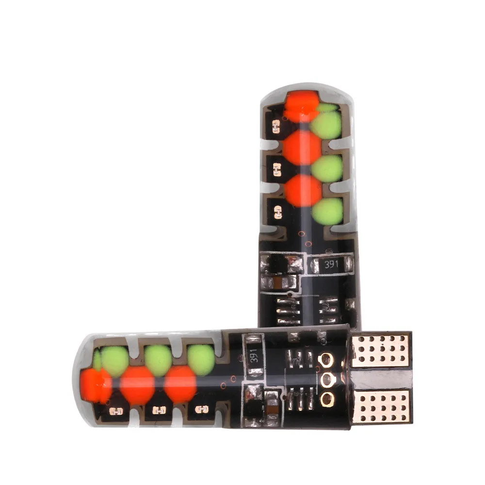 2 шт. Универсальный Автомобильный RGB светодиодный 12V T10 COB пульт дистанционного
